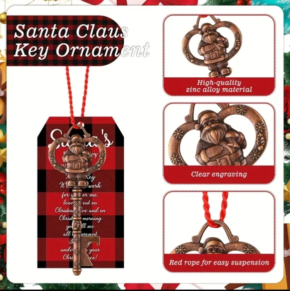 😱$1 Set of 2 Santa key ornaments - Picture 7 of 8